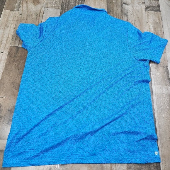 Mens Adidas size 2XL Vented All Over Print Short Sleeve Golf Polo Shirt - Picture 2 of 9